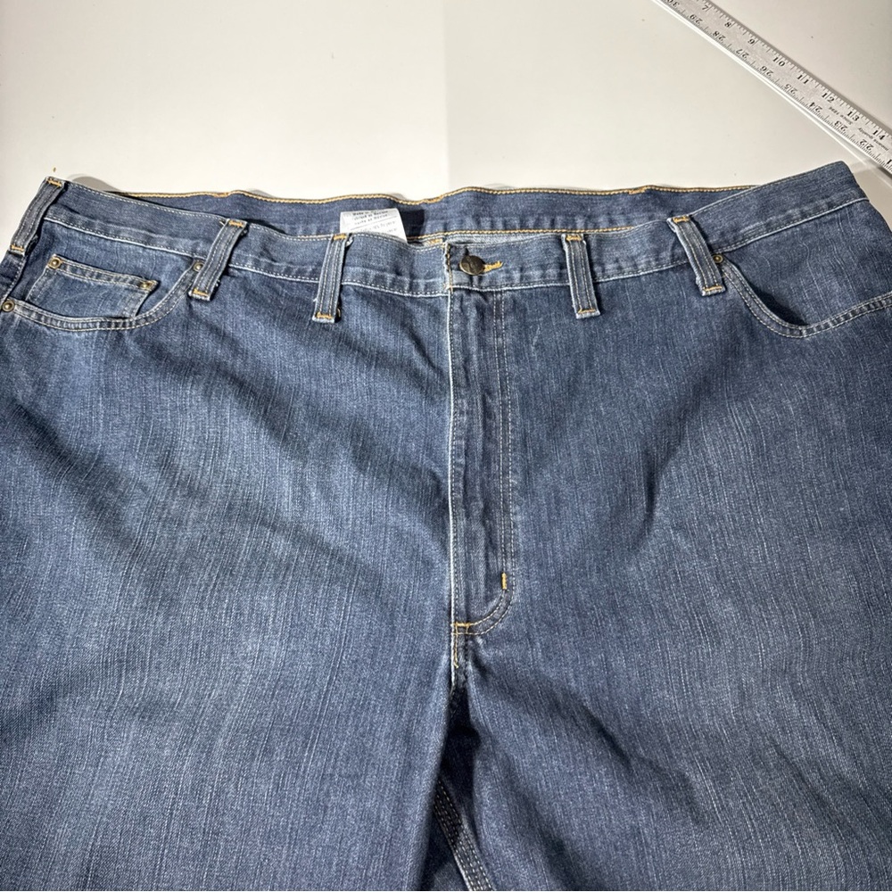 Carhartt Mens Blue Jeans 50x32, Work, Social Western Wear, Dark Wash - Picture 5 of 11
